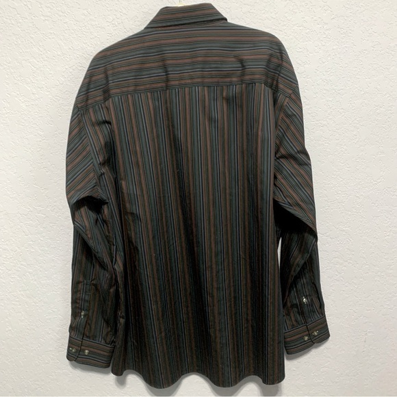 Forsyth Of Canada Men’s Stripe Button Up Long Sleeve Shirt - Picture 6 of 7